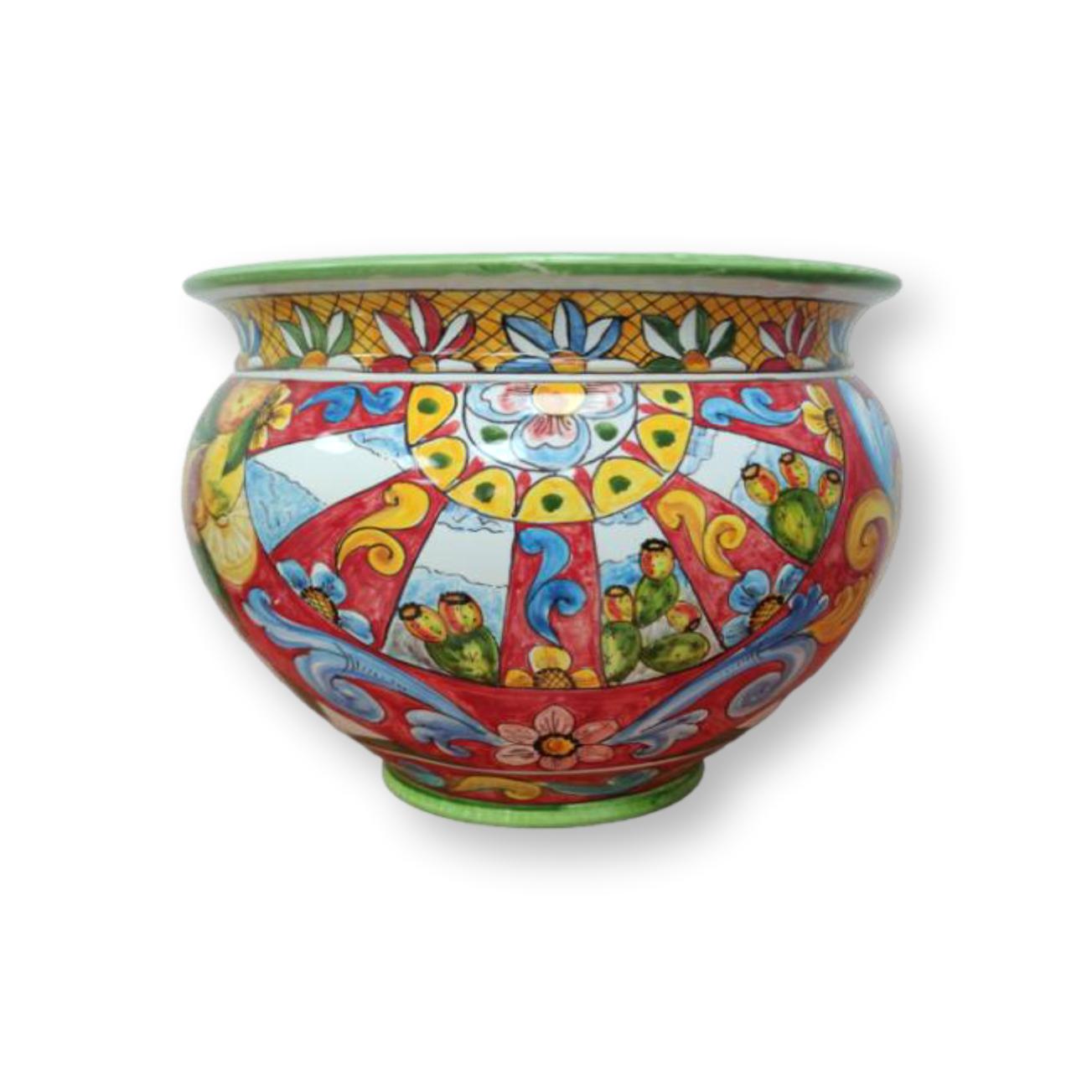 Vaso cachepot - Ornamento misto di stili tipici mediterranei